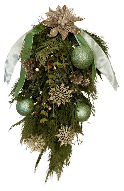 Outdoor Holiday Swag for Doors, Lanterns, Bannisters and Mailboxes