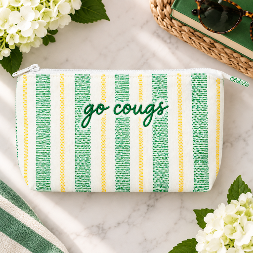 "Go Cougs" Embroidered Pouch