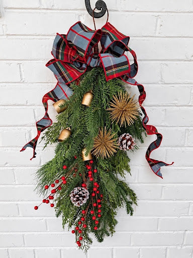 Outdoor Holiday Swag for Doors, Lanterns, Bannisters and Mailboxes