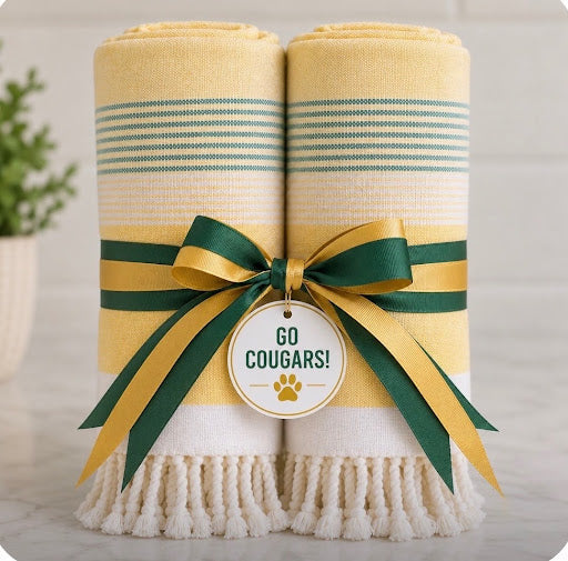 Green & Gold Turkish Towel